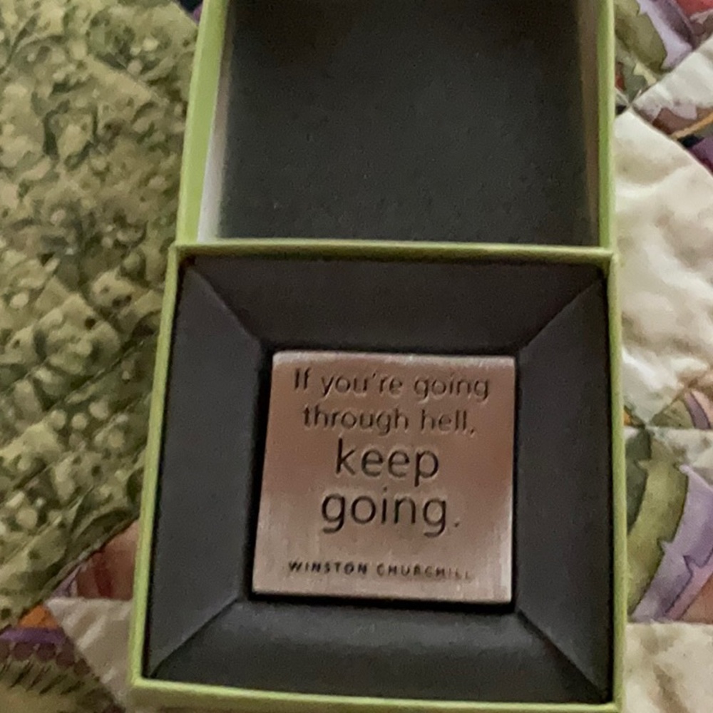 VILMAIN “Keep Going”. Pewter Paperweight